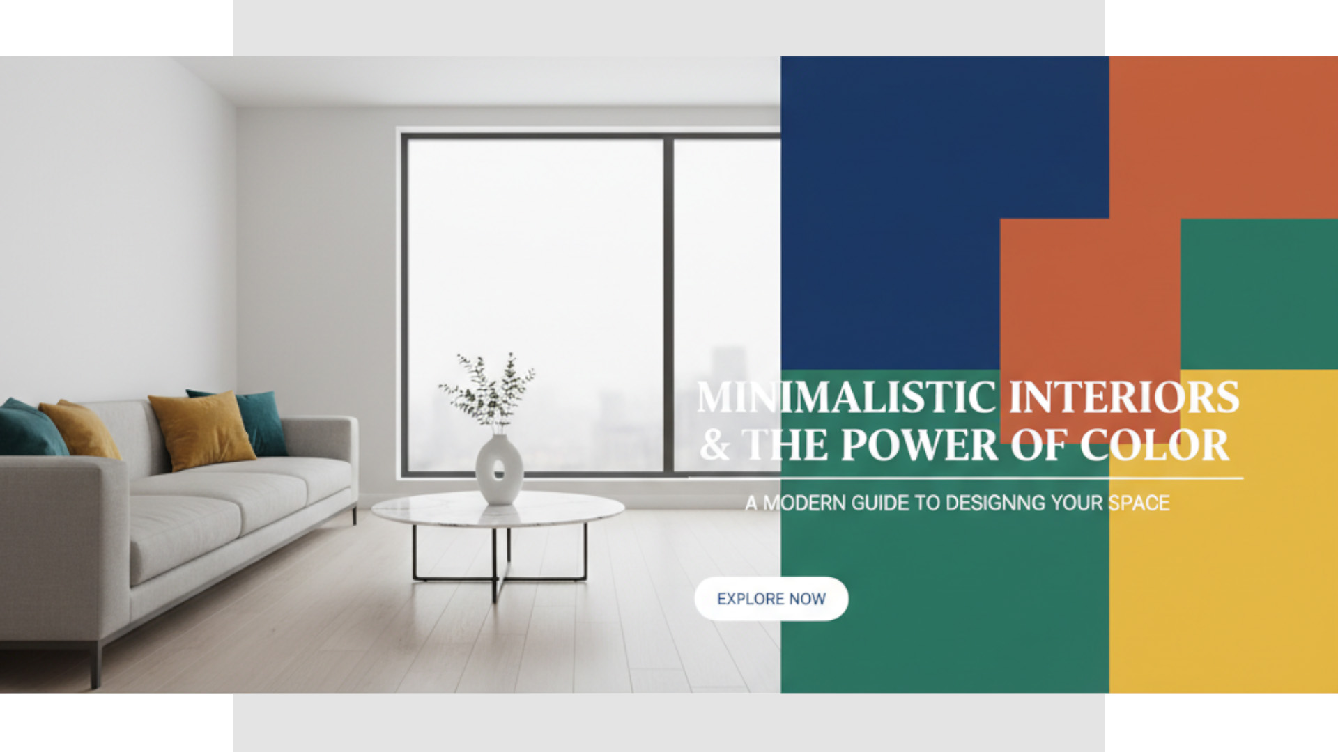 minimalistic interior design and the power of color.